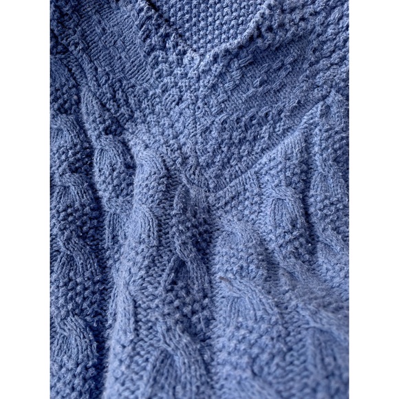 Vintage Periwinkle Cable Knit Sweater - Picture 3 of 3